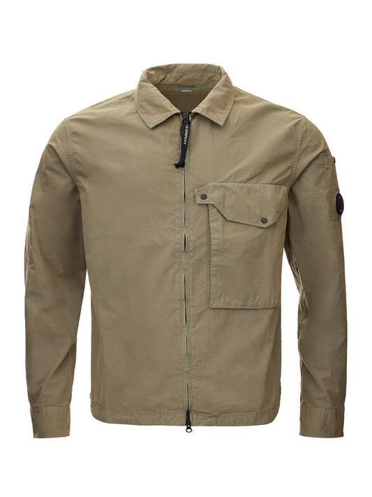 C.P. Company Sophisticated Khaki Cotton Overshirt