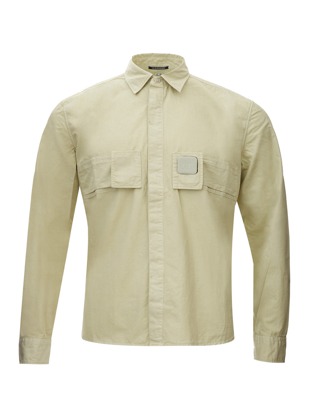 C.P. Company Elegant Green Cotton Shirt with Velcro Pockets