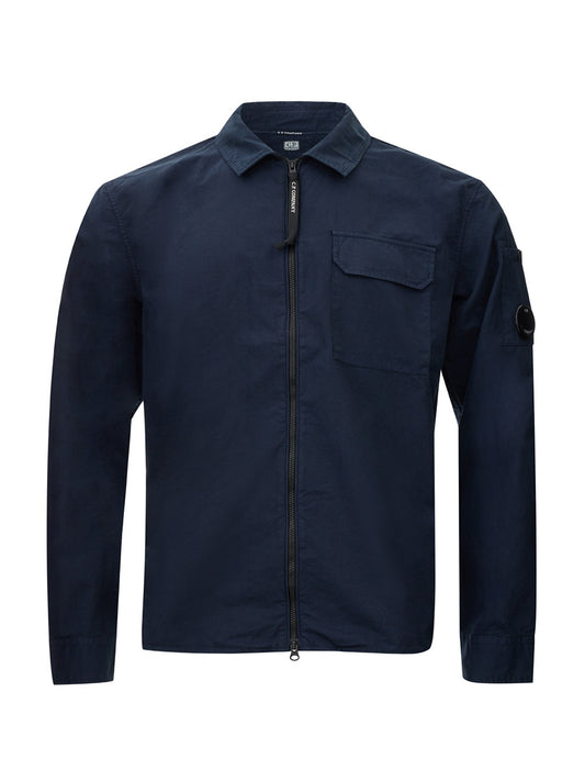 C.P. Company Sophisticated Blue Cotton Overshirt