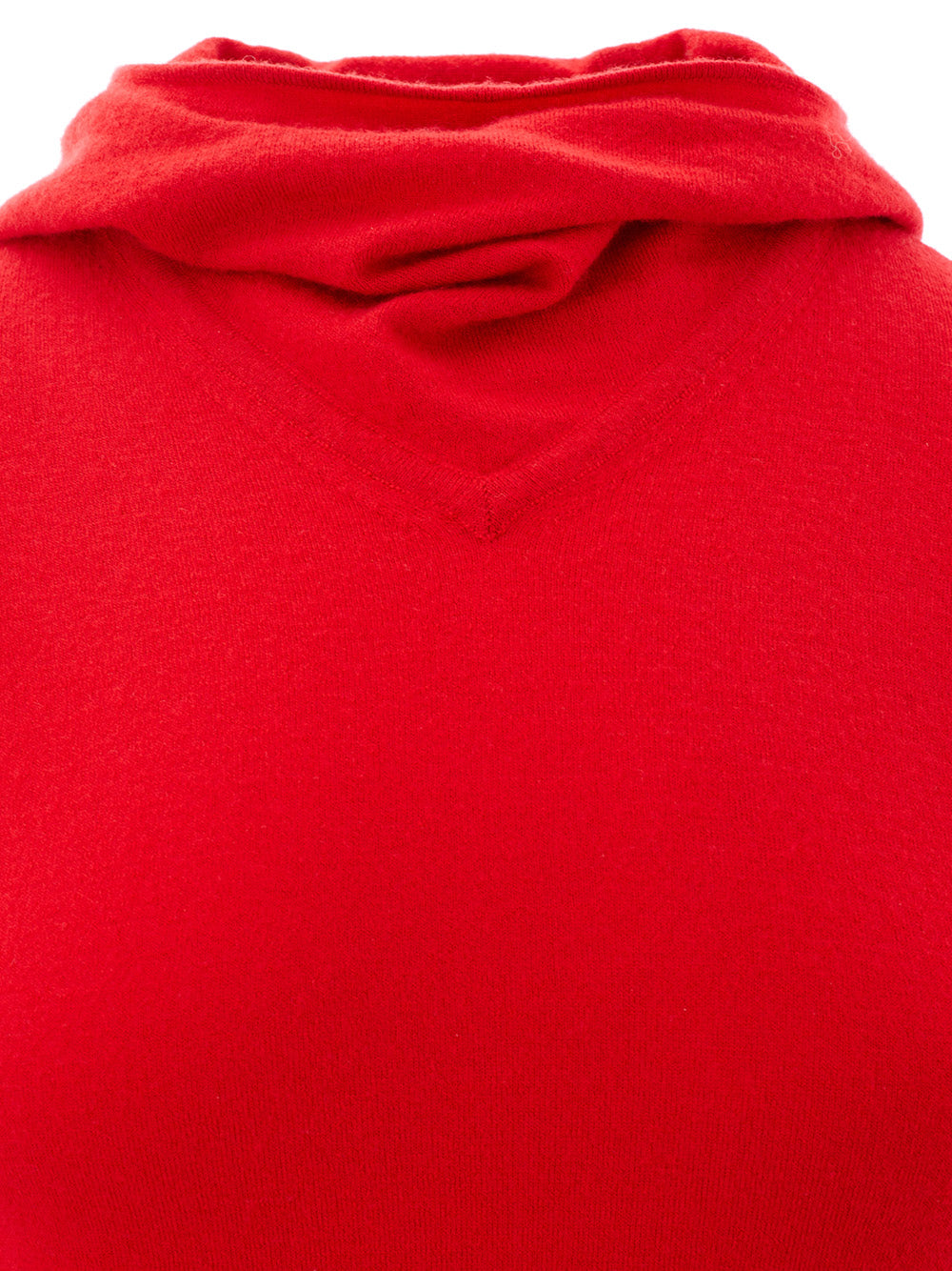 Bottega Veneta Elegant Red Cashmere Hooded Jumper