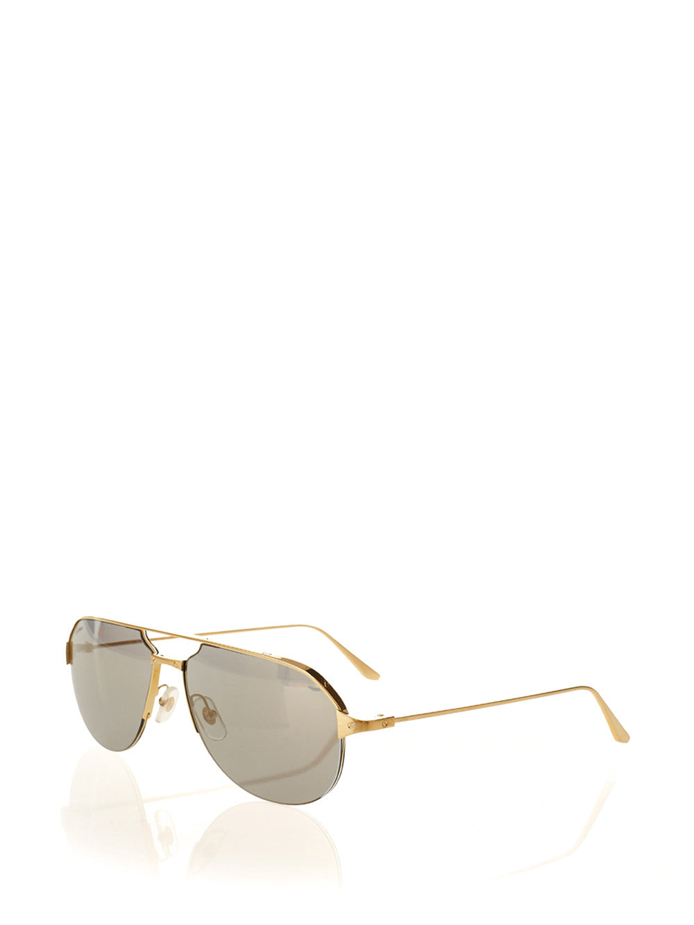 Cartier Elegant Gold-Tone Pilot Sunglasses