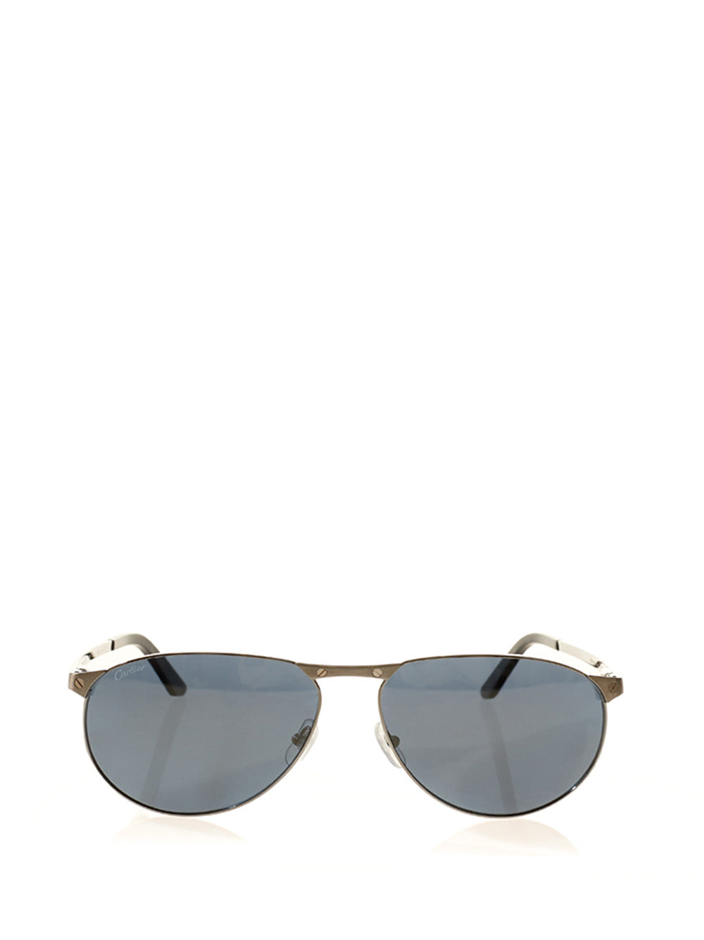 Cartier Elegant Silver-Tone Pilot Sunglasses