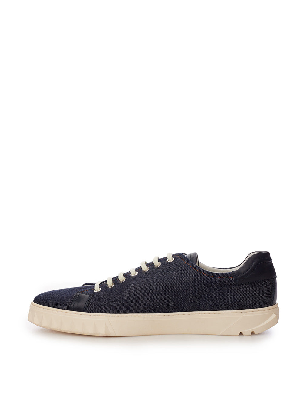 Salvatore Ferragamo Chic Denim Sneakers With Leather Accents