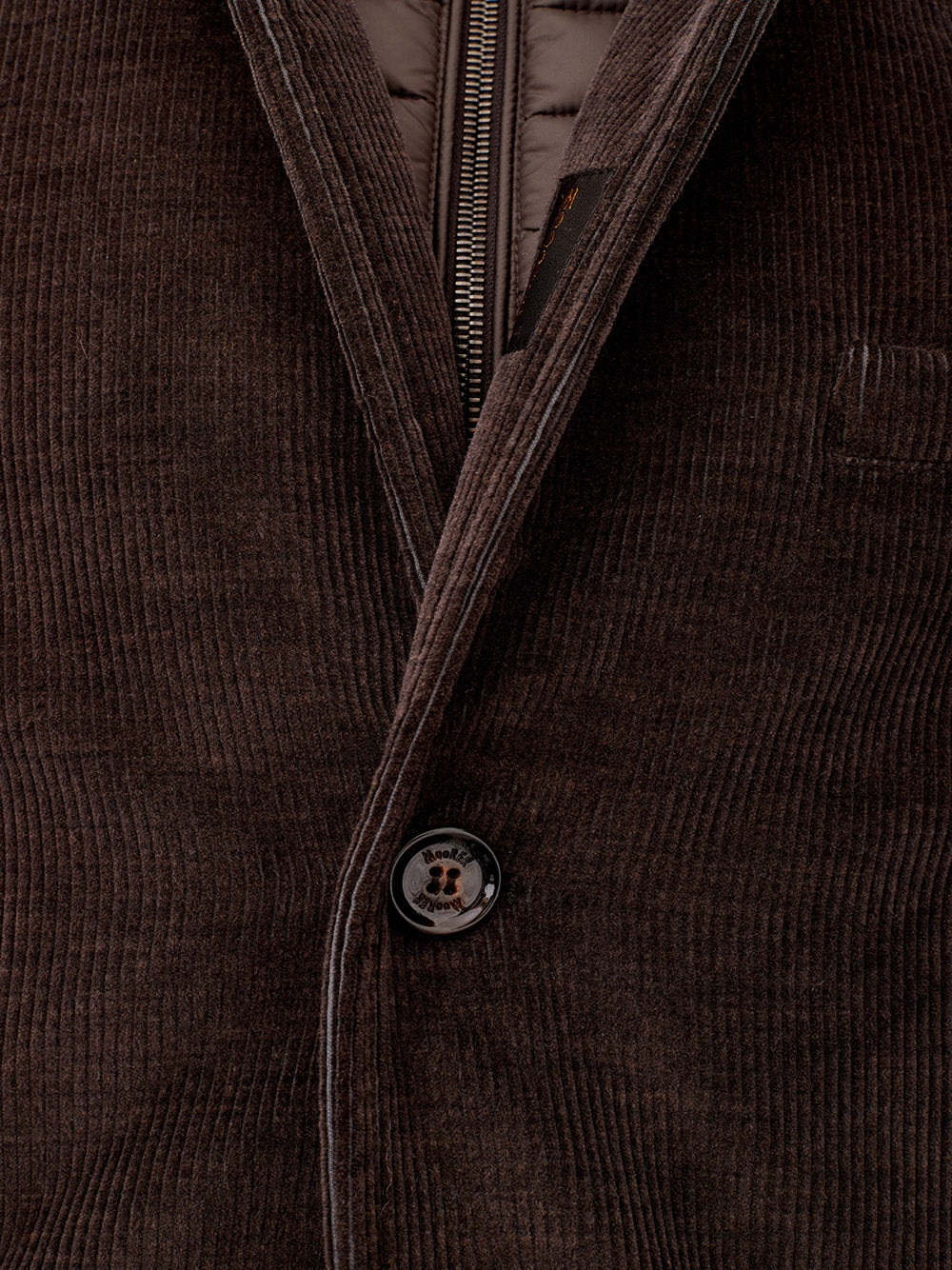 MooRER Elegant Corduroy Quilted Brown Jacket