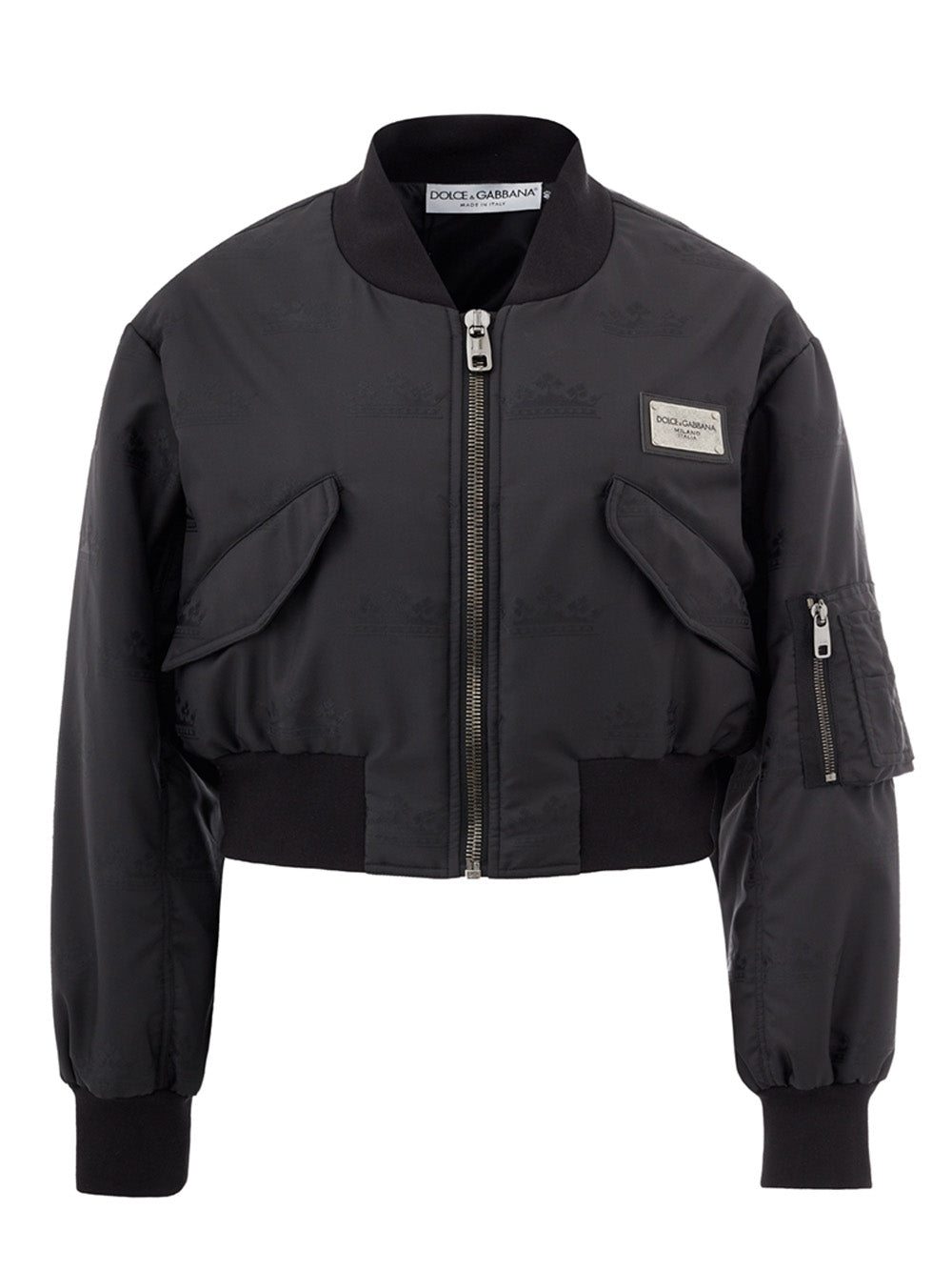 Dolce & Gabbana Chic Cropped Quilted Bomber Jacket