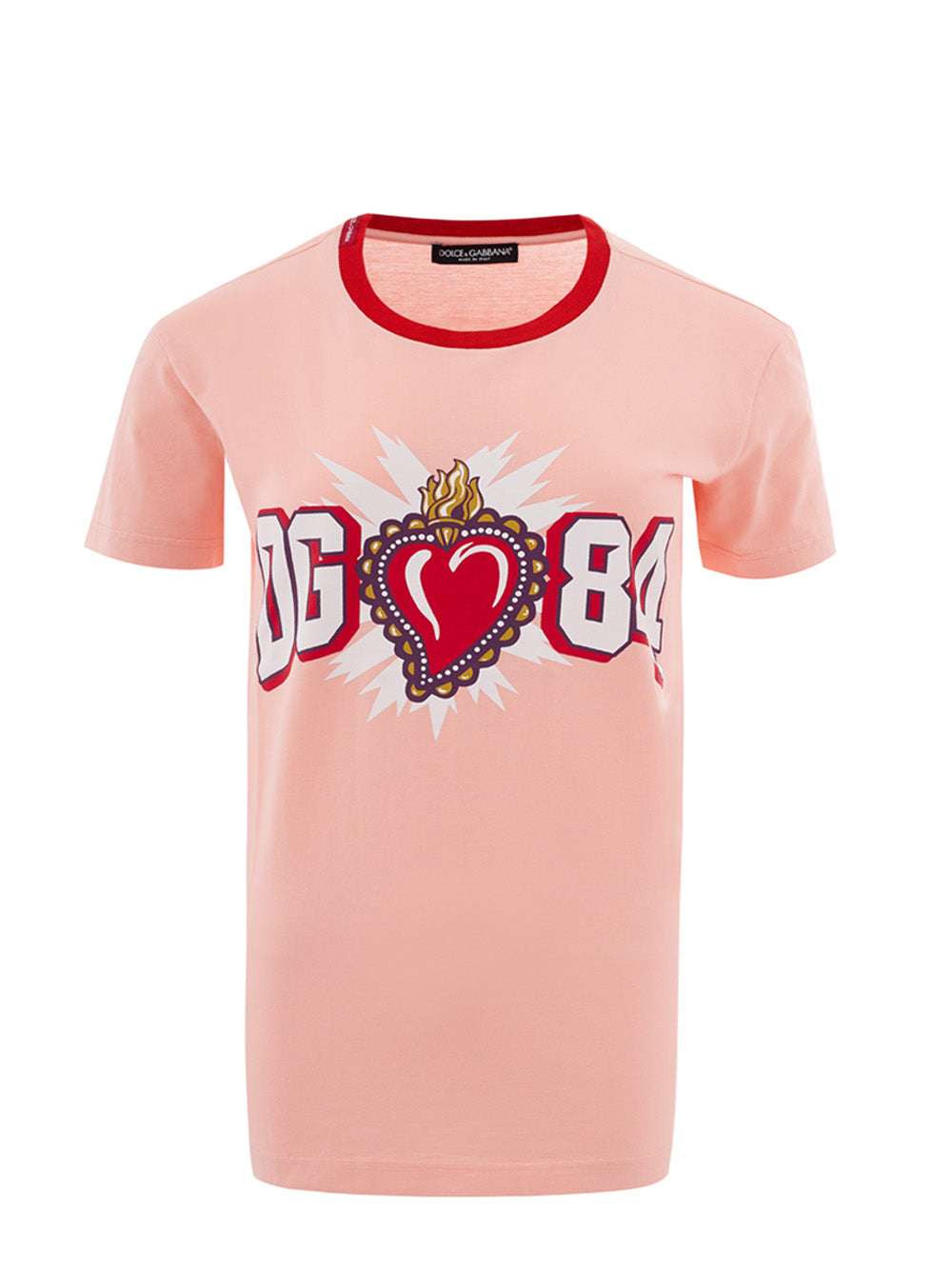 Dolce & Gabbana Elegant Pink Cotton Logo Tee