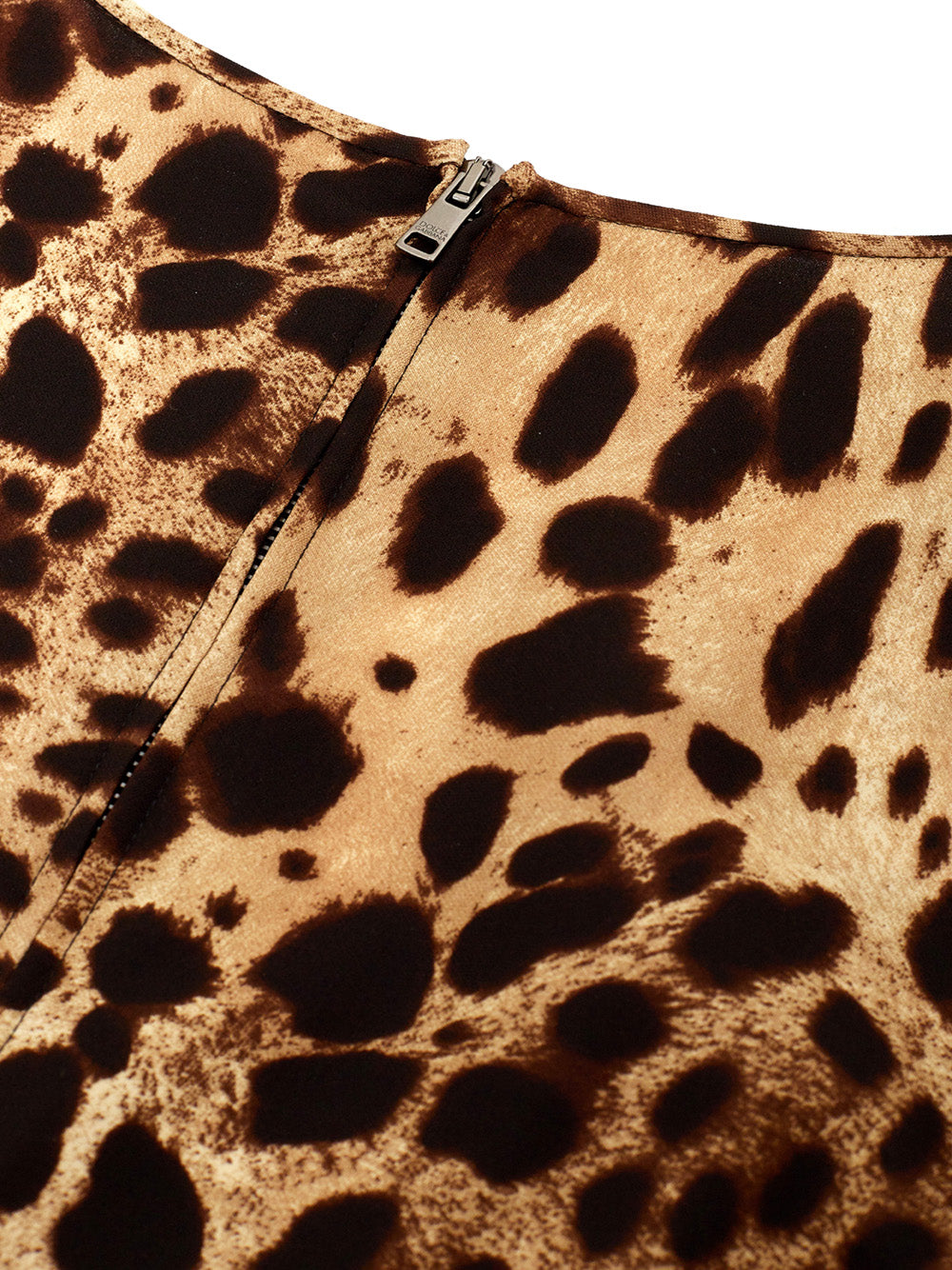 Dolce & Gabbana Elegant Leopard Print Silk Cropped Top