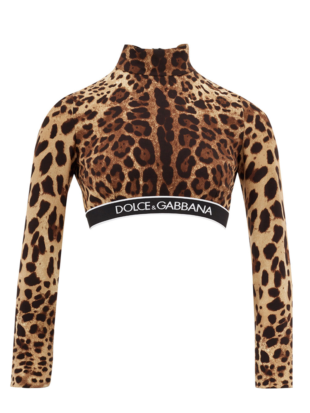 Dolce & Gabbana Elegant Leopard Print Silk Top