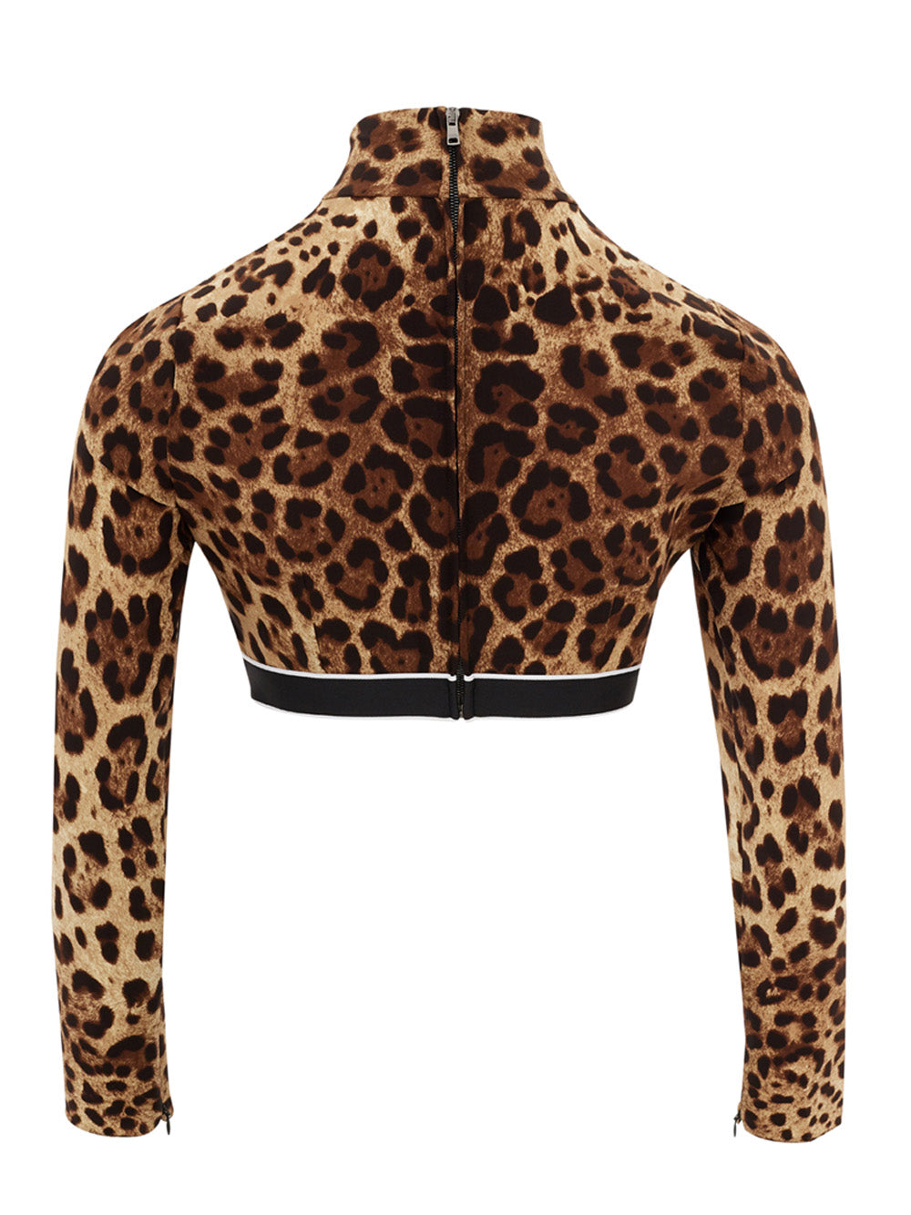 Dolce & Gabbana Elegant Leopard Print Silk Top