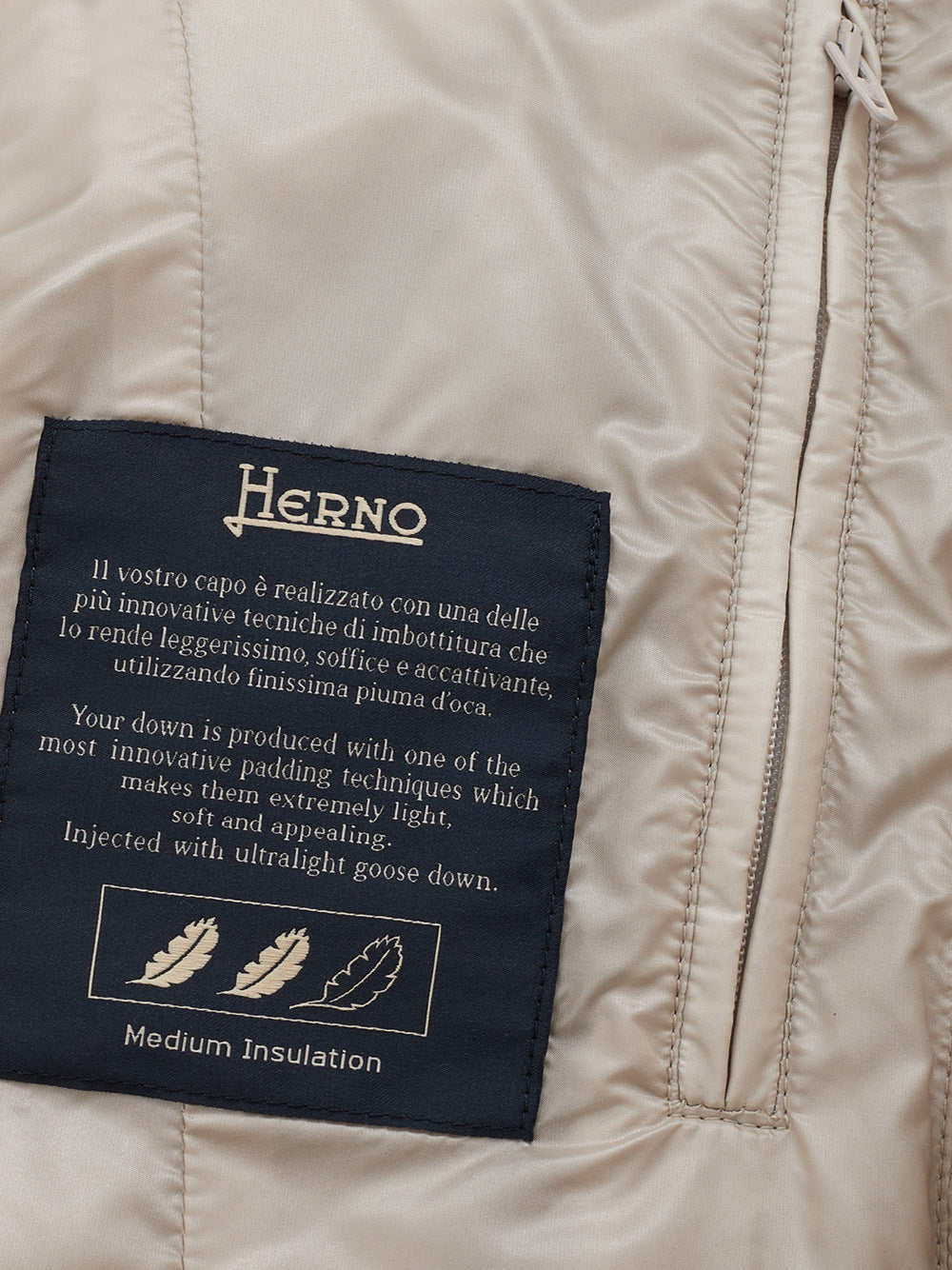 Herno Ivory Luxe Ultralight Quilted Jacket