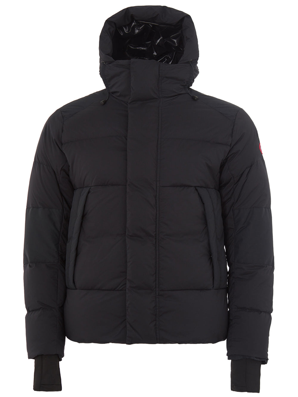 Canada Goose Elegant Quilted Black Hooded Jacket