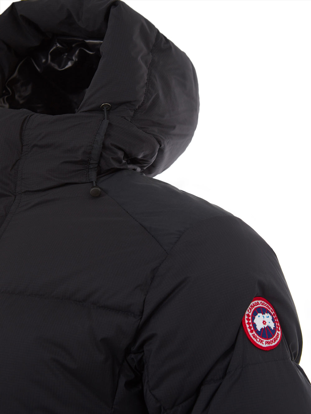 Canada Goose Elegant Quilted Black Hooded Jacket