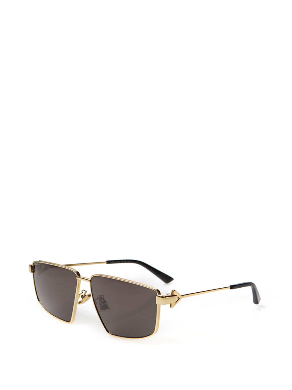 Bottega Veneta Elegant Gold Metal Squared Sunglasses