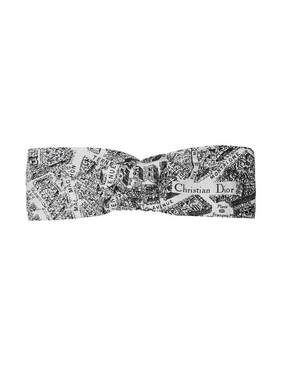 Dior Chic Silk Printed Monochrome Headband