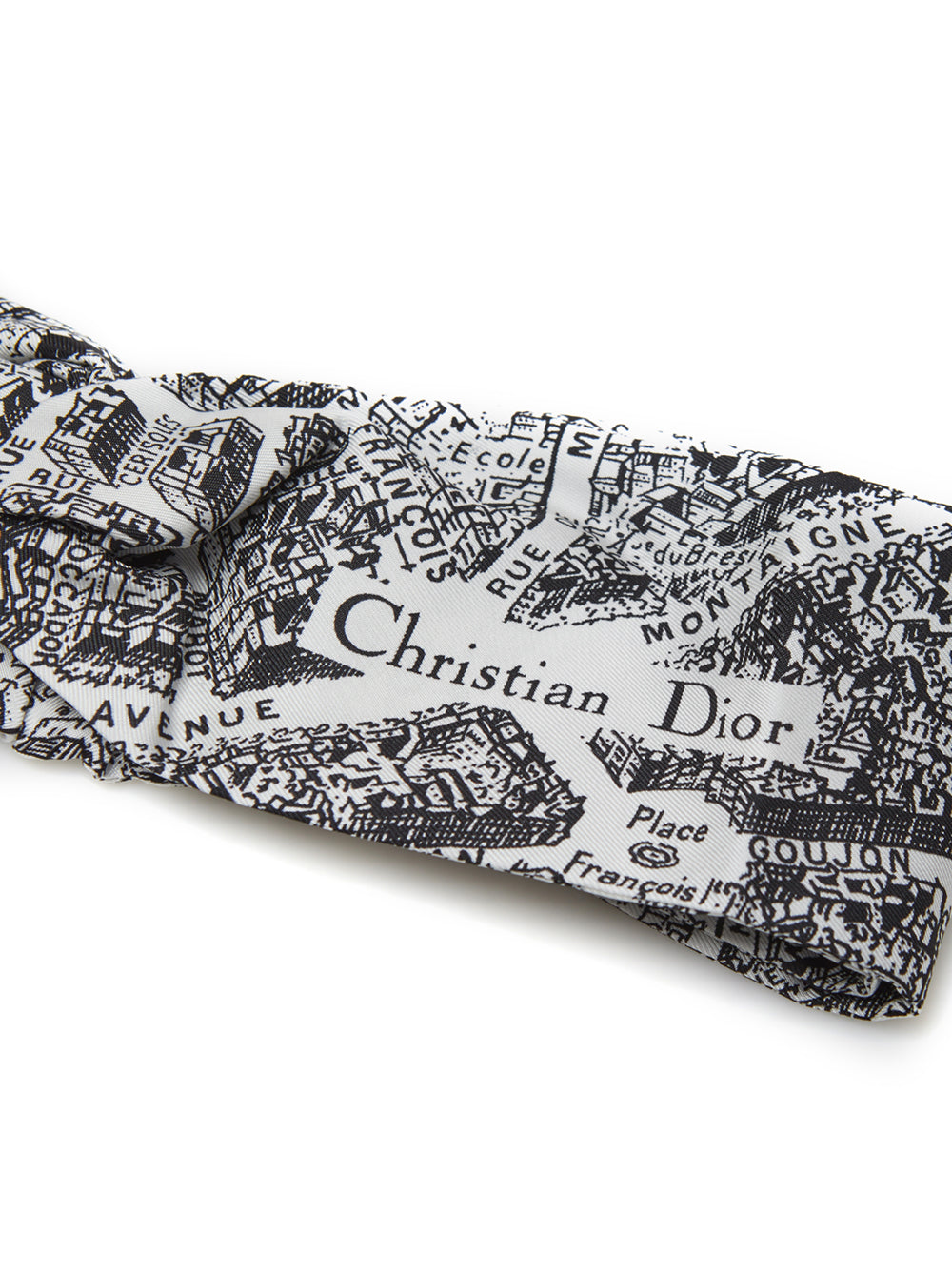 Dior Chic Silk Printed Monochrome Headband