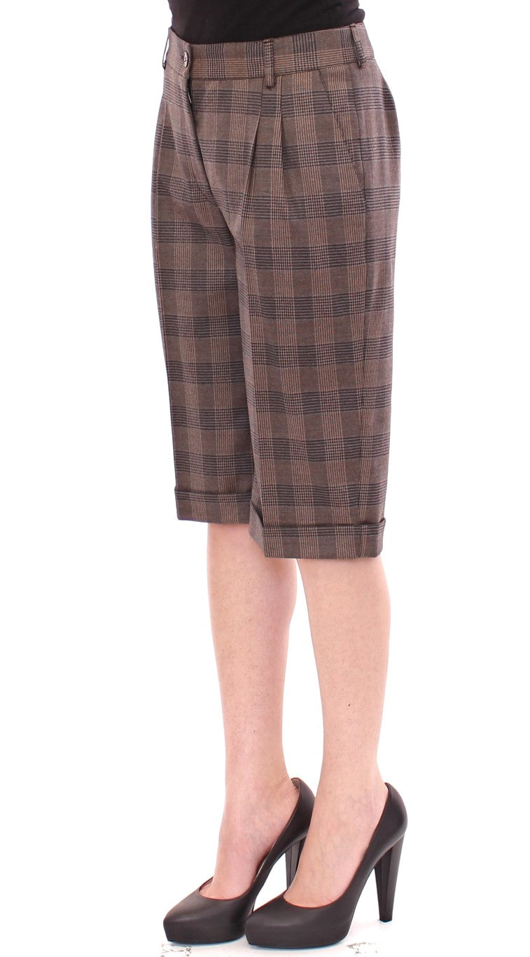 Dolce & Gabbana Elegant Brown Wool Blend Shorts