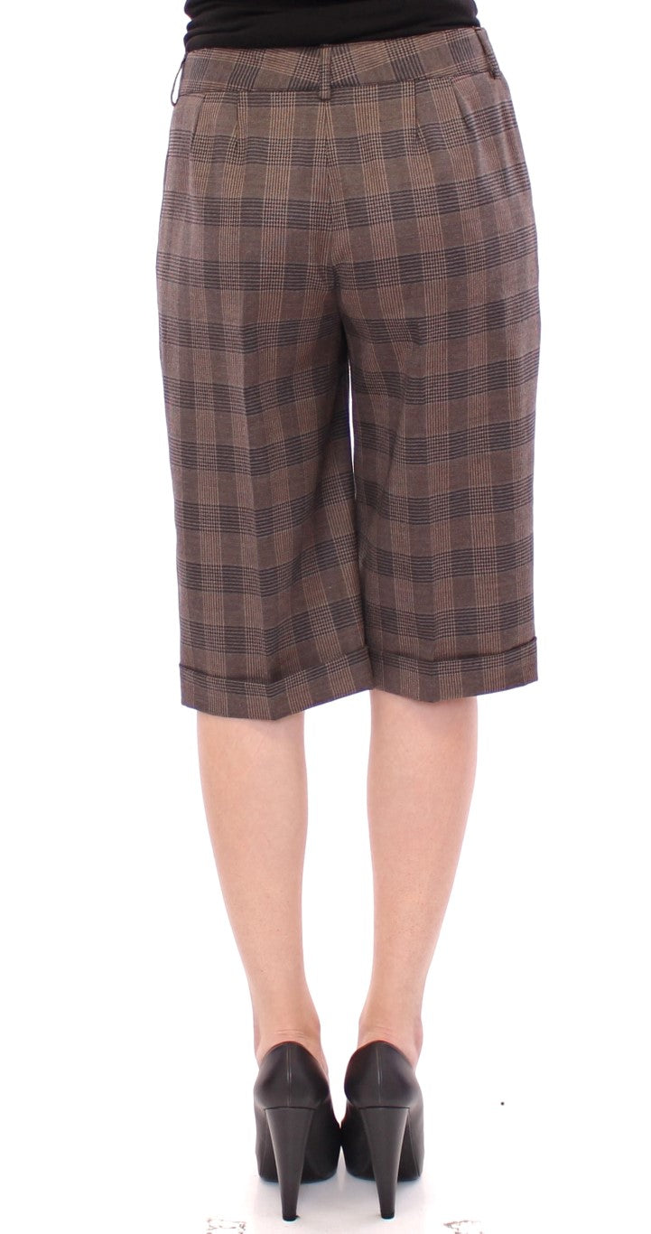 Dolce & Gabbana Elegant Brown Wool Blend Shorts