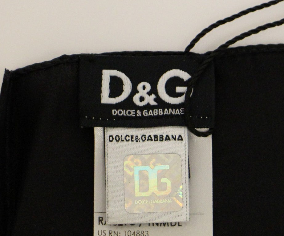 Dolce & Gabbana Elegant Silk Square Handkerchief in Brown