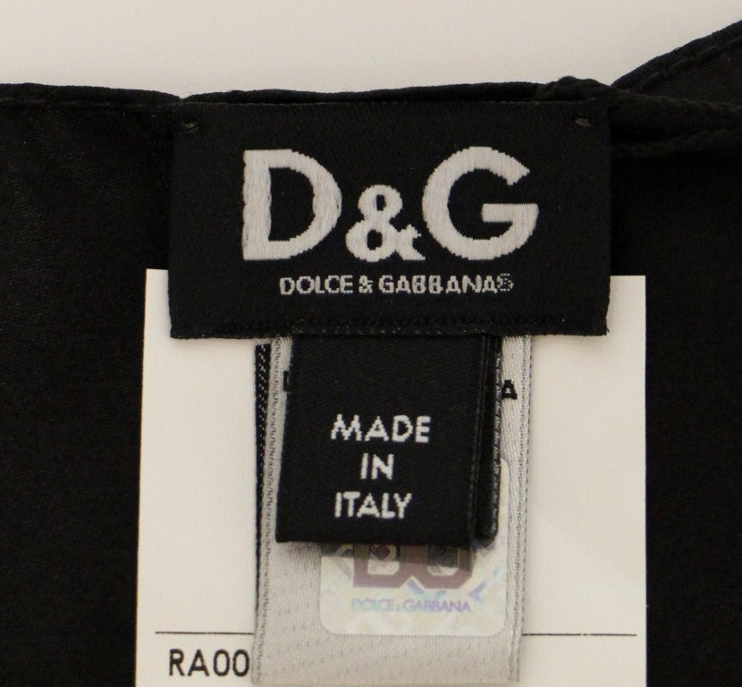 Dolce & Gabbana Elegant Black Silk Handkerchief