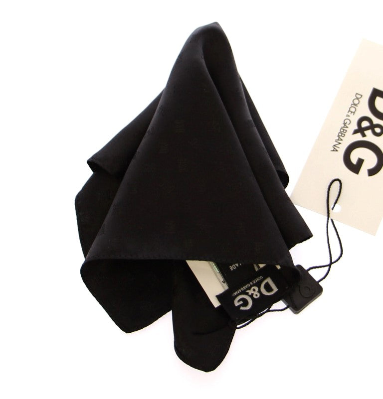 Dolce & Gabbana Elegant Black Silk Handkerchief