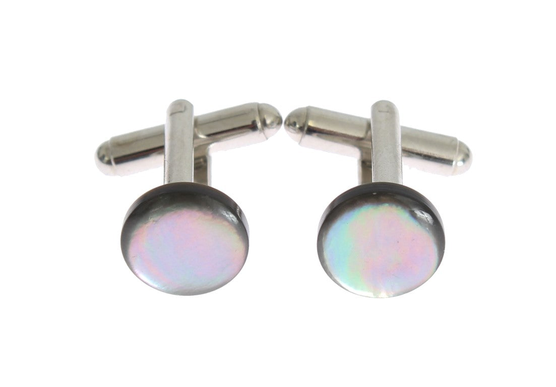 Dolce & Gabbana Elegant Silver Brass Cufflinks for Men