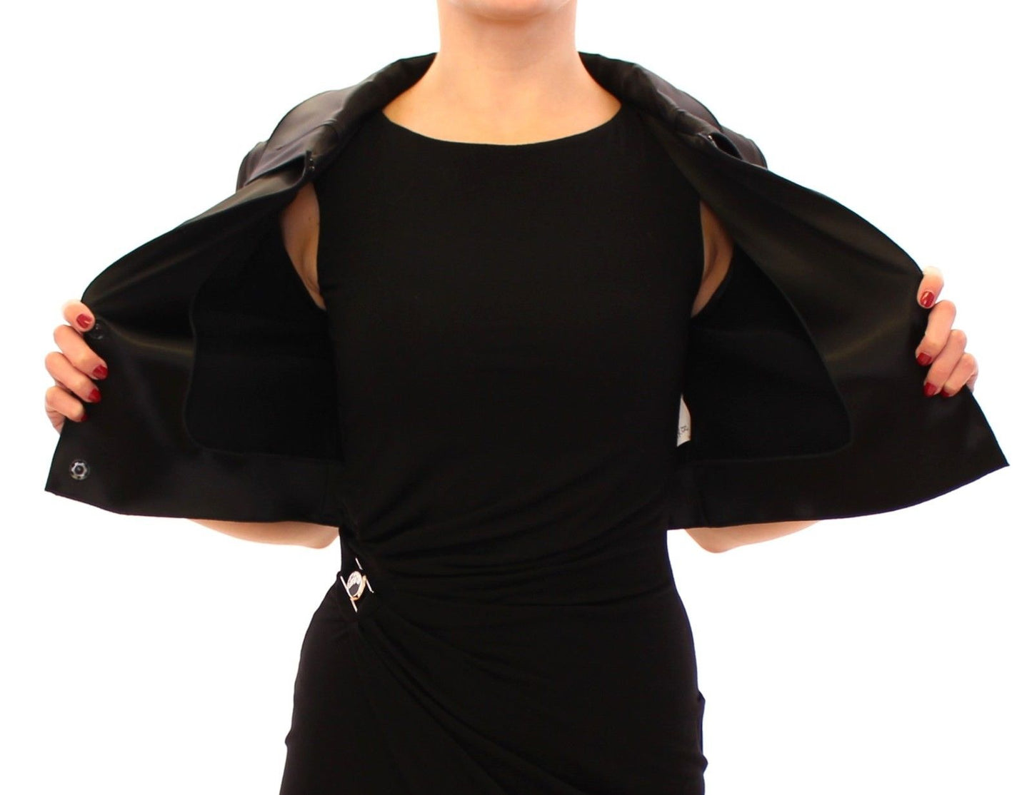 Dolce & Gabbana Elegant Black Stretch Bolero Shrug Jacket