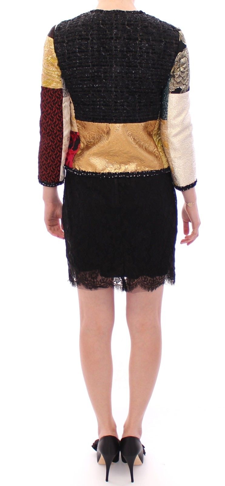 Dolce & Gabbana Elegant Multicolor Crystal Jacket Coat