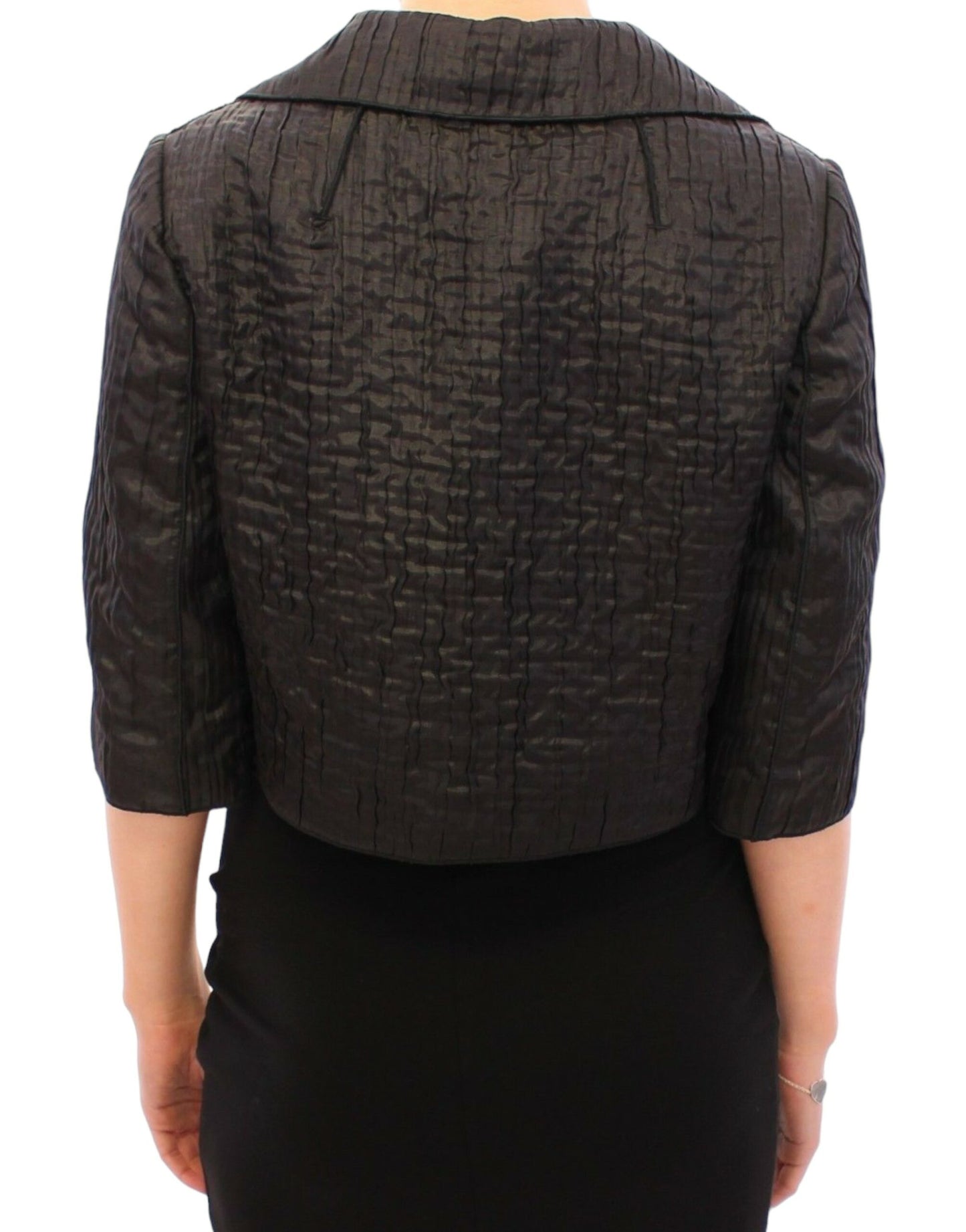 Dolce & Gabbana Black Short Bolero Shrug Jacket Coat