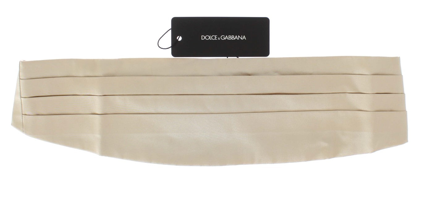 Dolce & Gabbana Elegant Off-White Silk Cummerbund