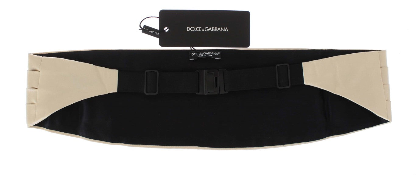 Dolce & Gabbana Elegant Off-White Silk Cummerbund