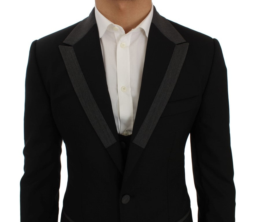 Dolce & Gabbana Elegant Slim Fit Black Wool Blazer