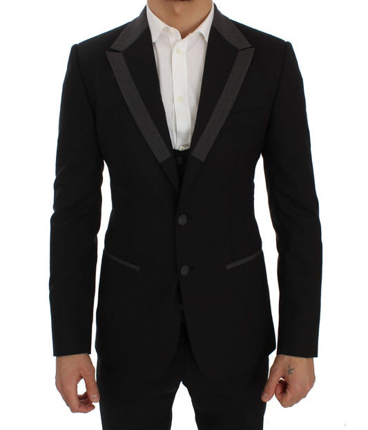 Dolce & Gabbana Elegant Slim Fit Black Wool Blazer