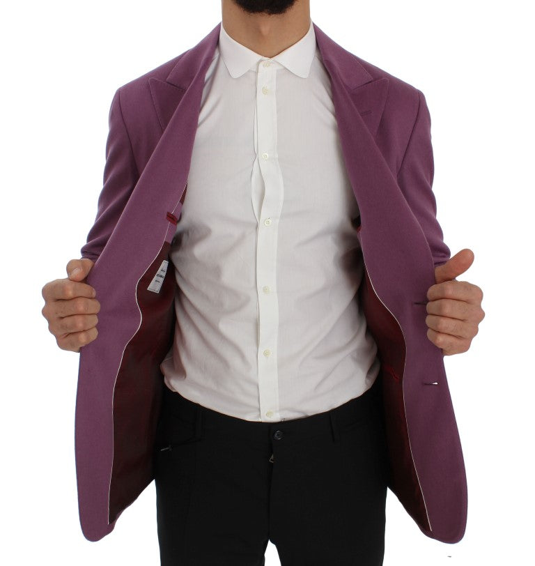 Dolce & Gabbana Elegant Purple Cashmere-Silk Blend Blazer