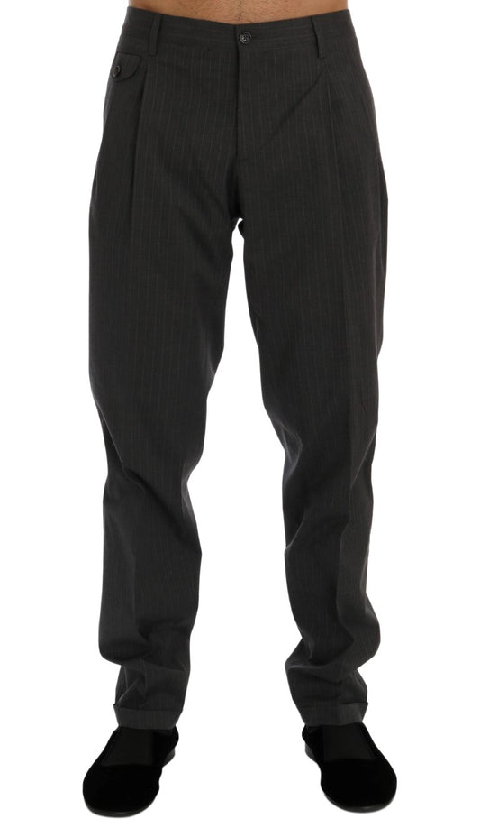 Dolce & Gabbana Elegant Striped Dress Trousers for Men