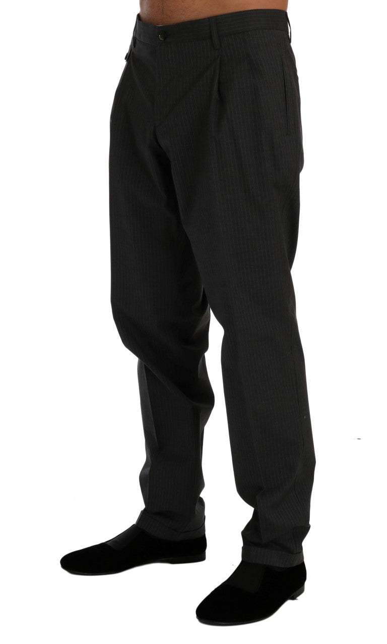 Dolce & Gabbana Elegant Striped Straight Fit Trousers