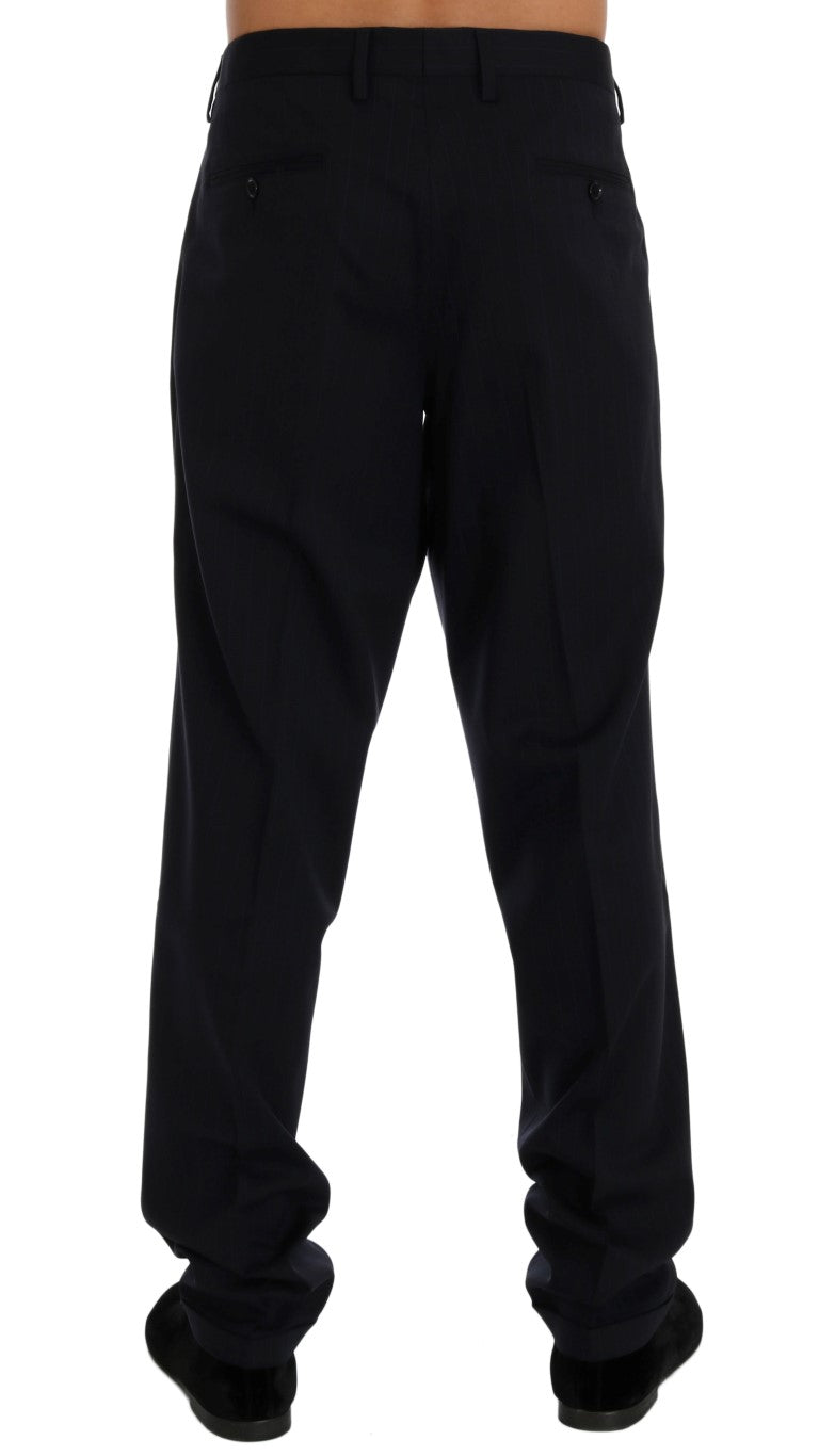 Dolce & Gabbana Elegant Straight Fit Striped Dress Trousers