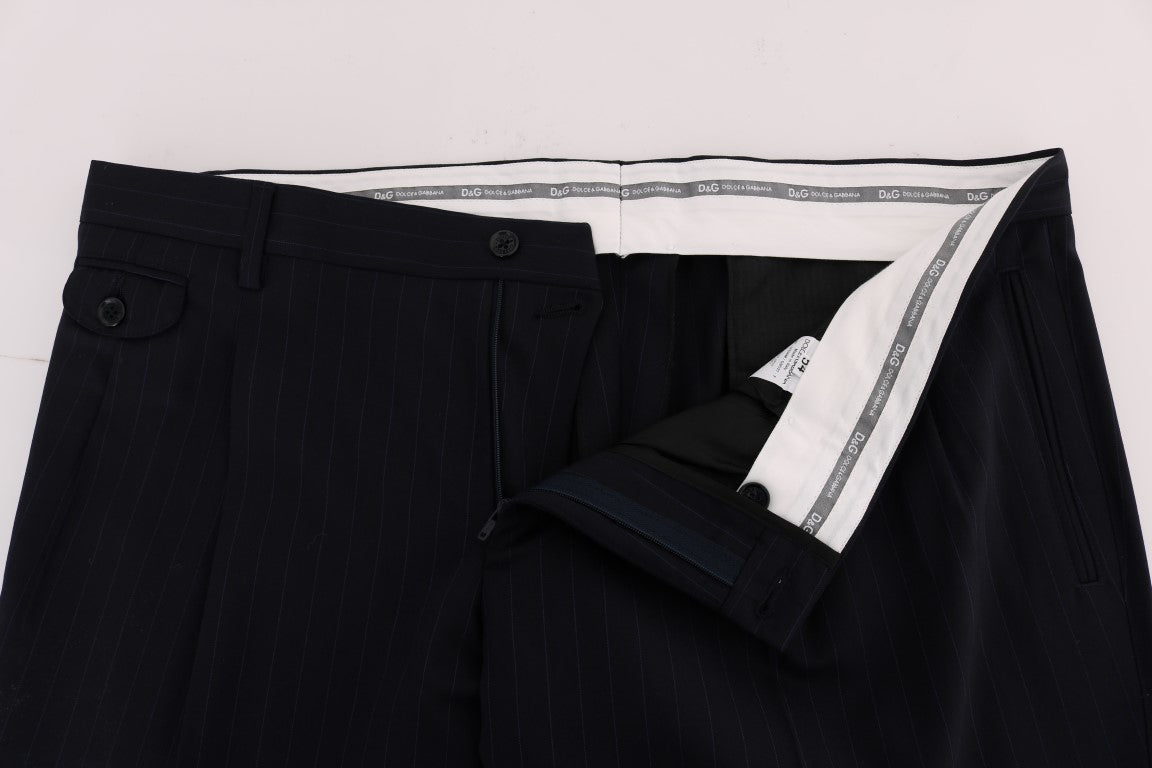 Dolce & Gabbana Elegant Straight Fit Striped Dress Trousers