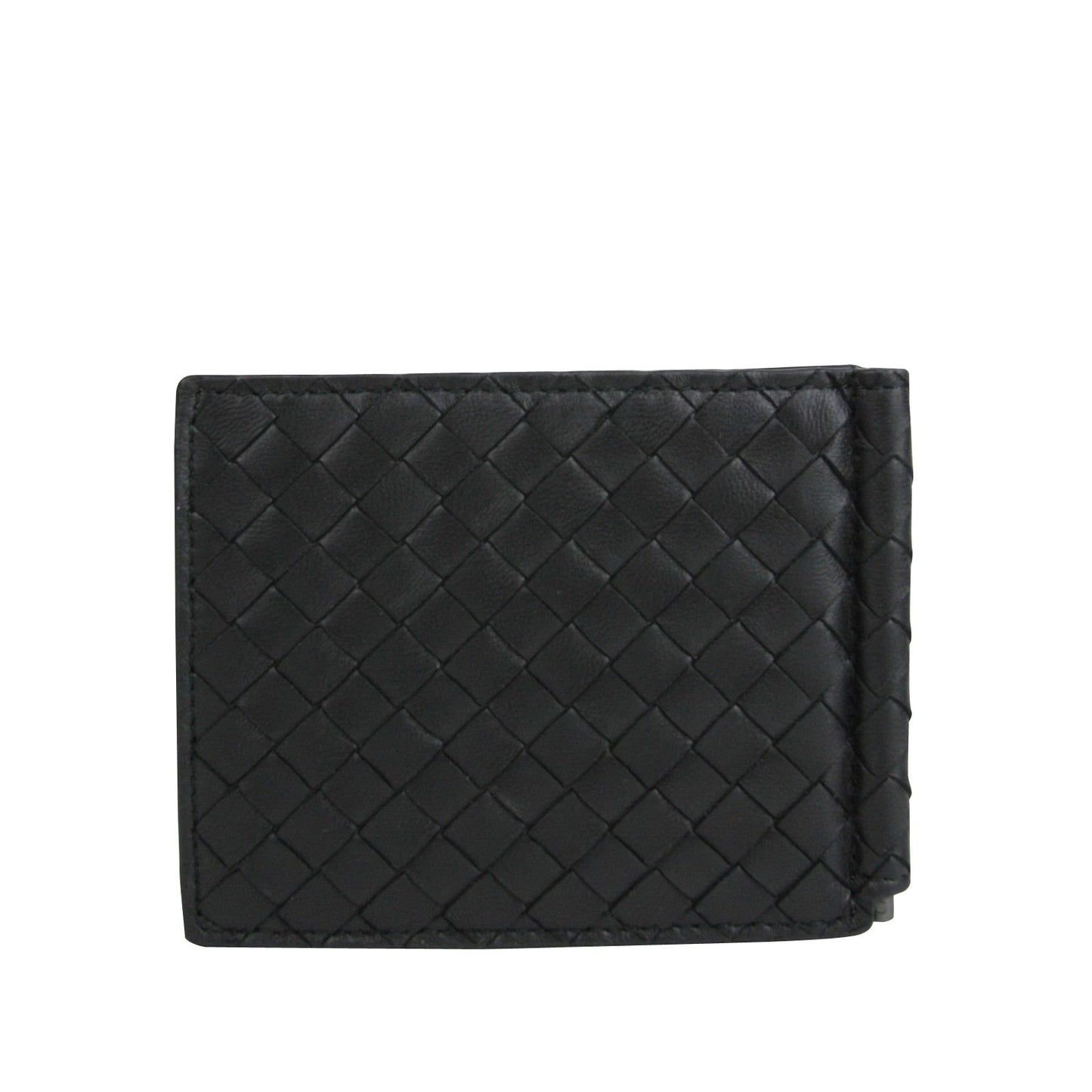 Bottega Veneta Bottega Veneta Men's Intercciaco Black Leather Intercciaco Woven Wallet