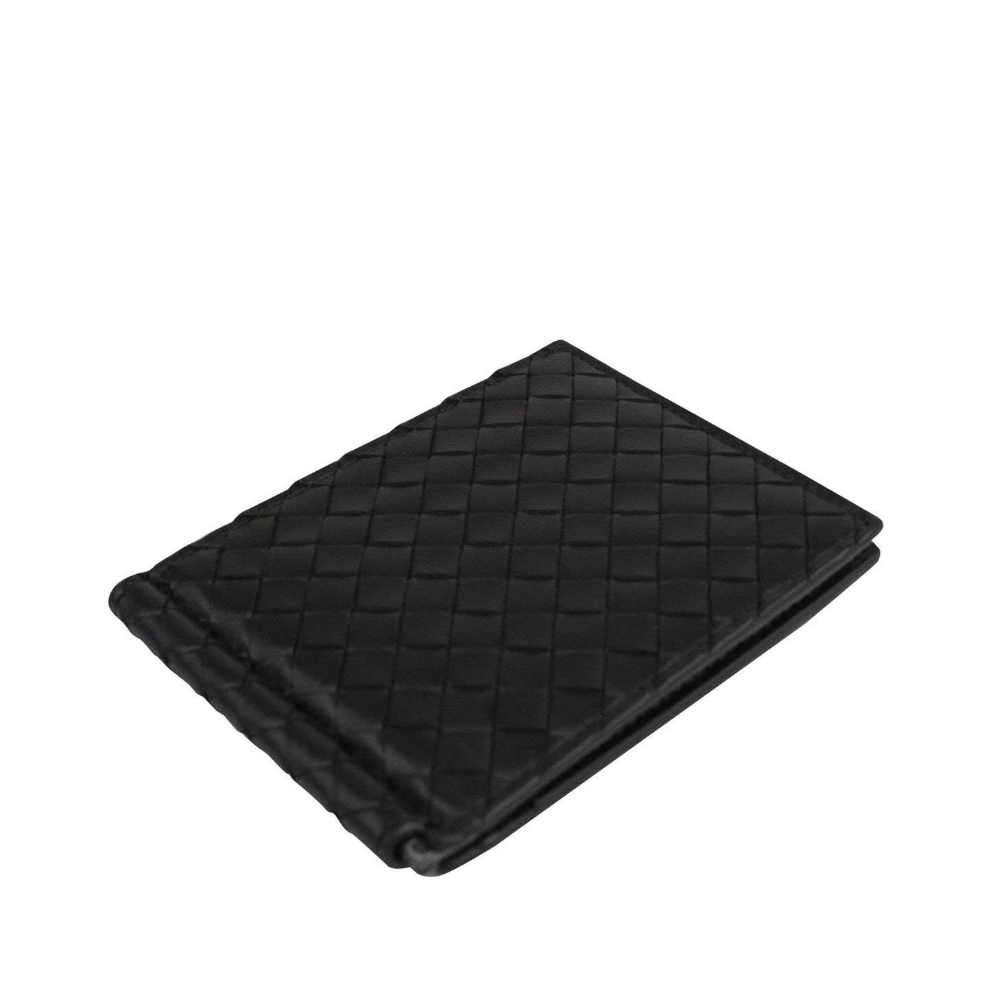 Bottega Veneta Bottega Veneta Men's Intercciaco Black Leather Intercciaco Woven Wallet