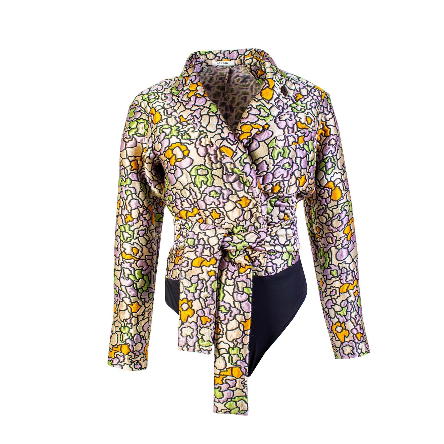 Lardini Elegant Multicolor Skirt & Jacket Ensemble