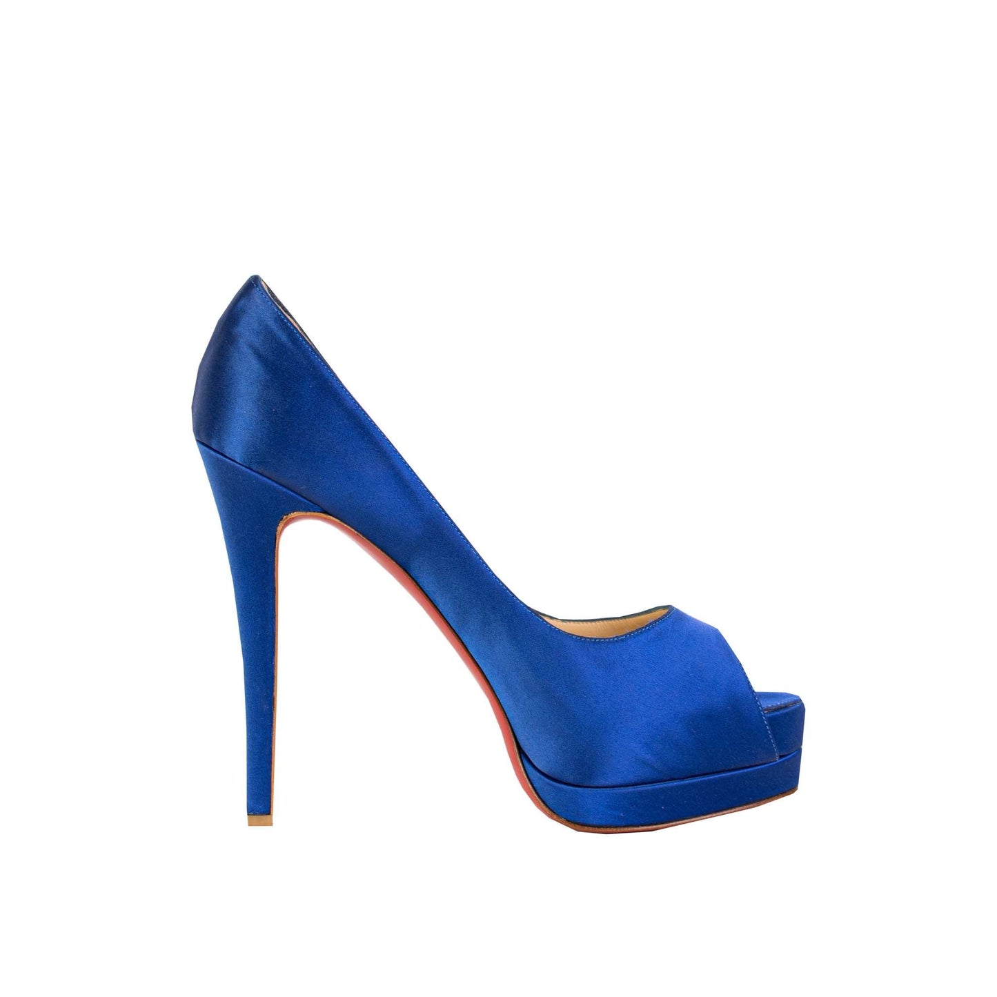 Christian Louboutin Elegant Blue Satin Altadama Pumps