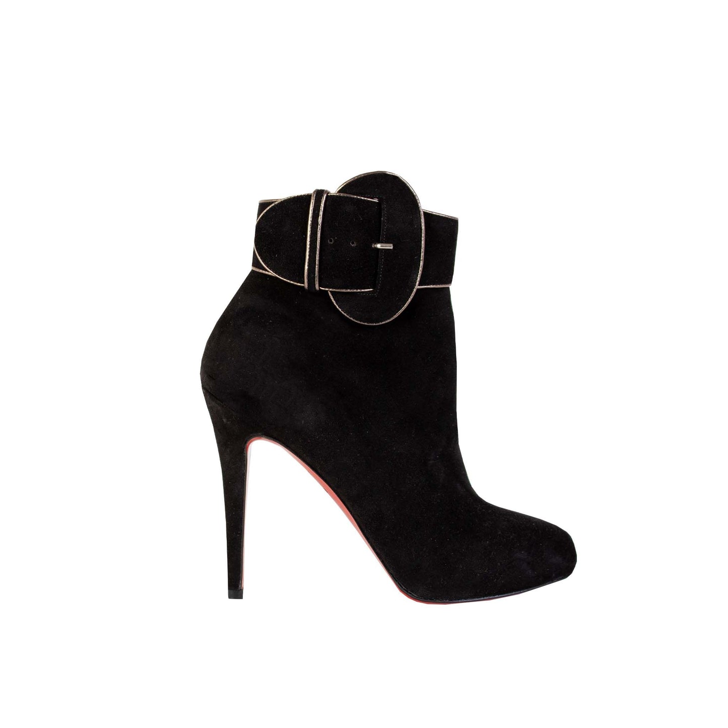 Christian Louboutin Elegant Suede Ankle Boots with Stiletto Heel