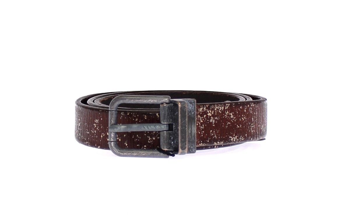 Dolce & Gabbana Elegant Italian Leather Belt in Rich Brown