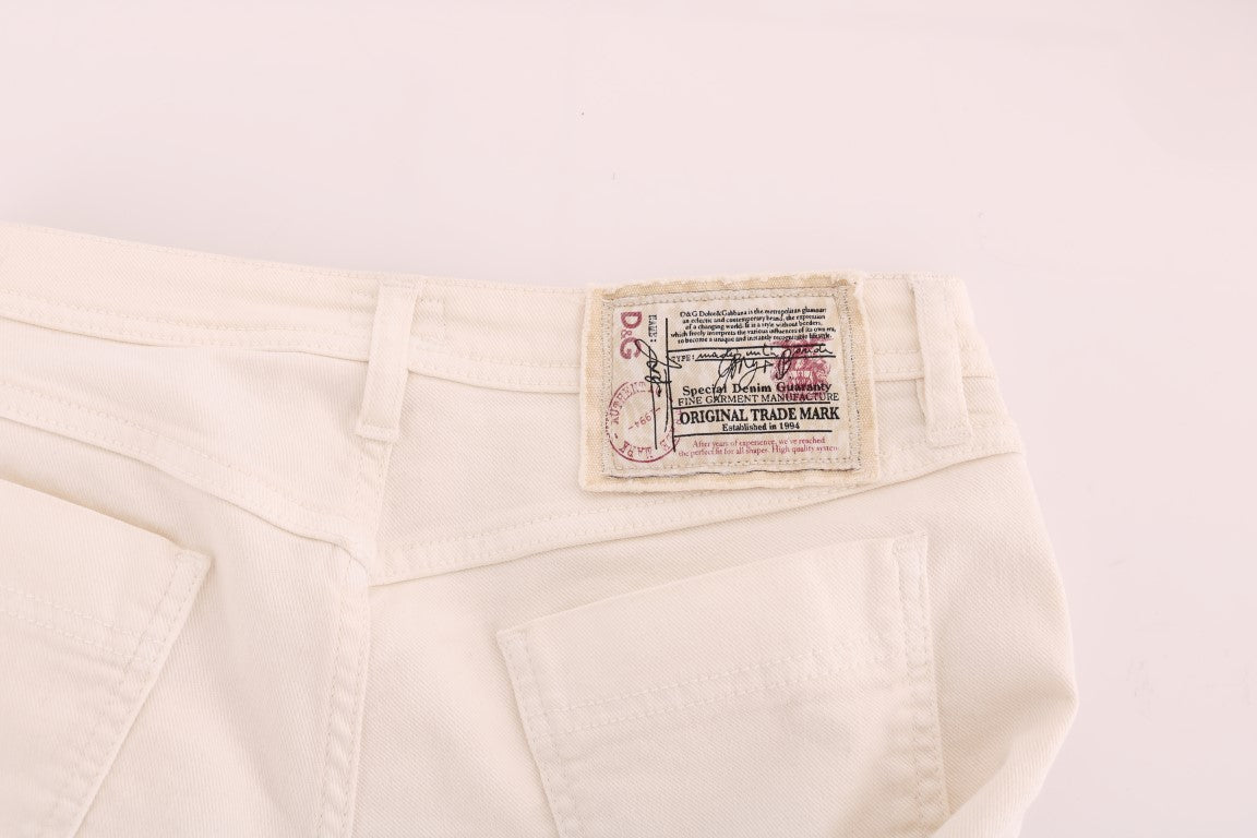 Dolce & Gabbana Elegant White Regular Fit Jeans