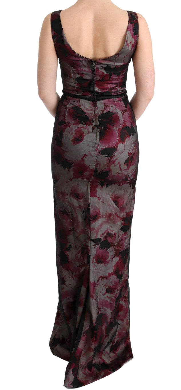 Dolce & Gabbana Floral Sheath Gown Elegant Full Length Dress