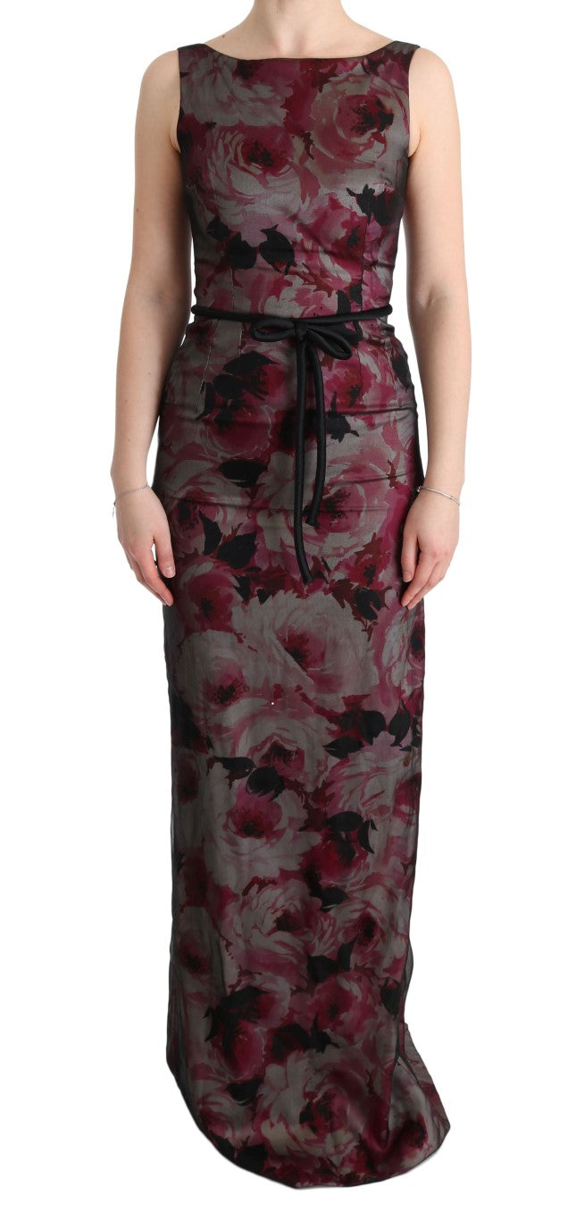 Dolce & Gabbana Floral Sheath Gown Elegant Full Length Dress