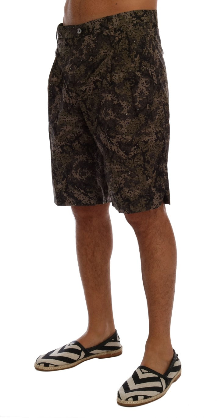 Dolce & Gabbana Chic Military Pattern Cotton Shorts