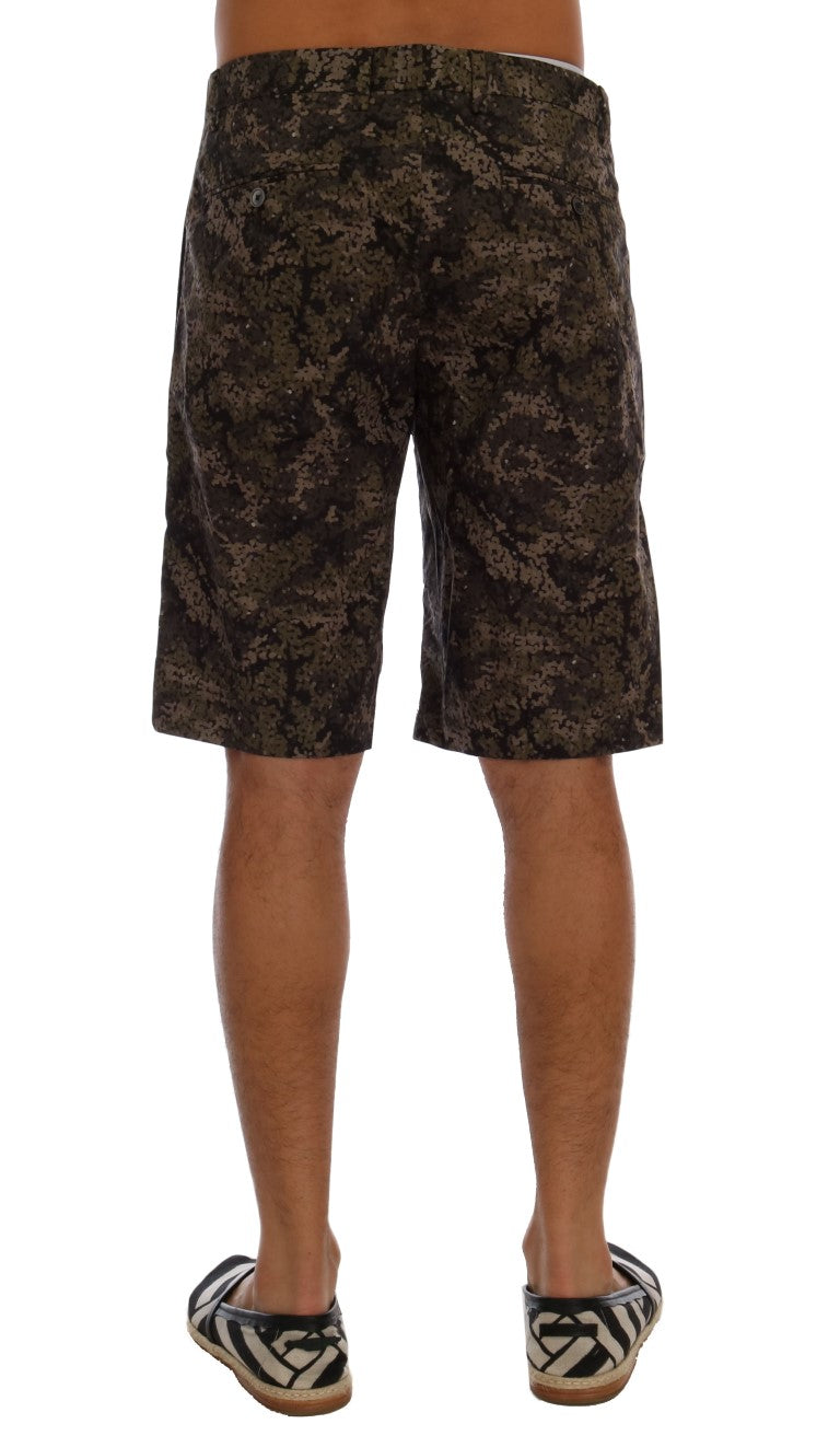 Dolce & Gabbana Chic Military Pattern Cotton Shorts