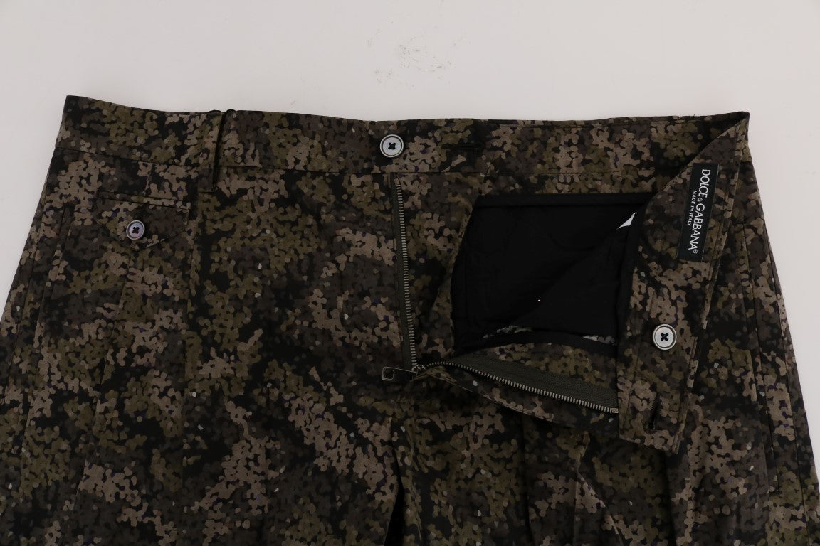 Dolce & Gabbana Chic Military Pattern Cotton Shorts