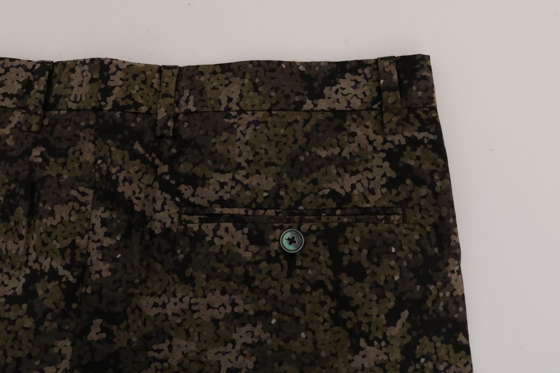 Dolce & Gabbana Chic Military Pattern Cotton Shorts